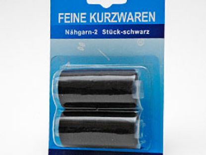 Bild von Nähgarn schwarz, Polyester 2x500mm, auf Karte