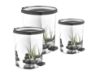 Bild von Mülleimer mit Muster und Pedalantrieb 3  set (20 Lt-11 Lt- 6 Lt ) D044-X04