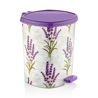 Bild von Mülleimer mit Muster und Pedalantrieb 3  set (20 Lt-11 Lt- 6 Lt ) D044-X118