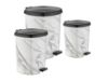 Bild von Mülleimer mit Muster und Pedalantrieb 3  set (20 Lt-11 Lt- 6 Lt ) D044-X128