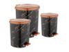 Bild von Mülleimer mit Muster und Pedalantrieb 3  set (20 Lt-11 Lt- 6 Lt ) D044-X129