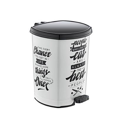 Bild von Mülleimer mit Muster und Pedalantrieb 3  set (20 Lt-11 Lt- 6 Lt ) D044-X138