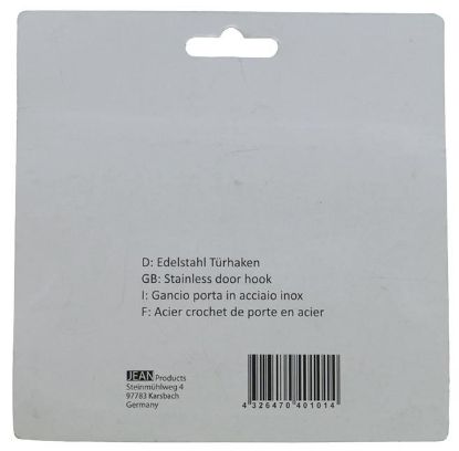 Bild von Türhaken Edelstahl 2er 7x5cm X-Form auf Karte